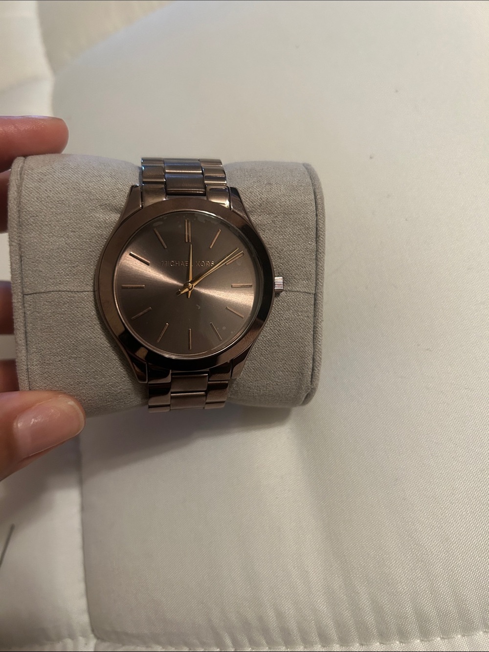 Michael Kors Purple Rose Gold-Tone Womens Watch